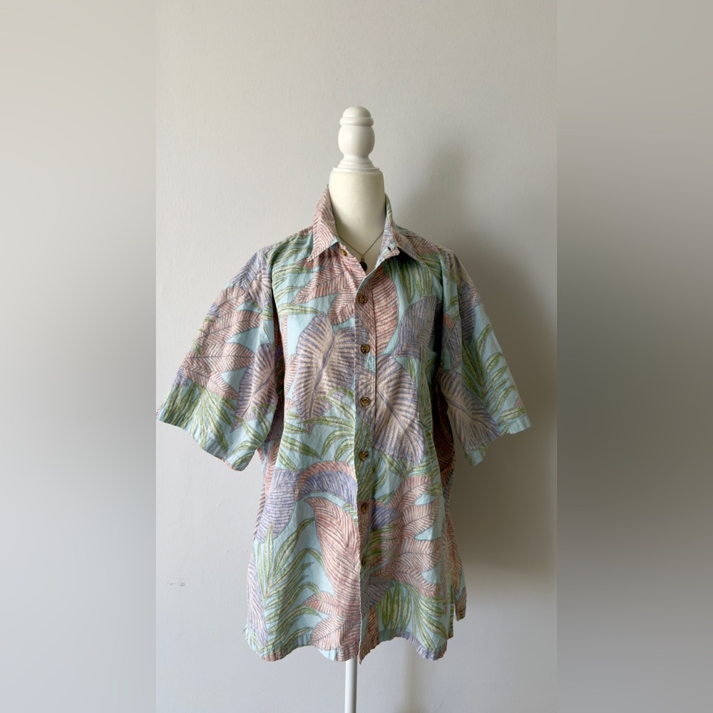 Cooke Street Tropical Print Aloha Shirt